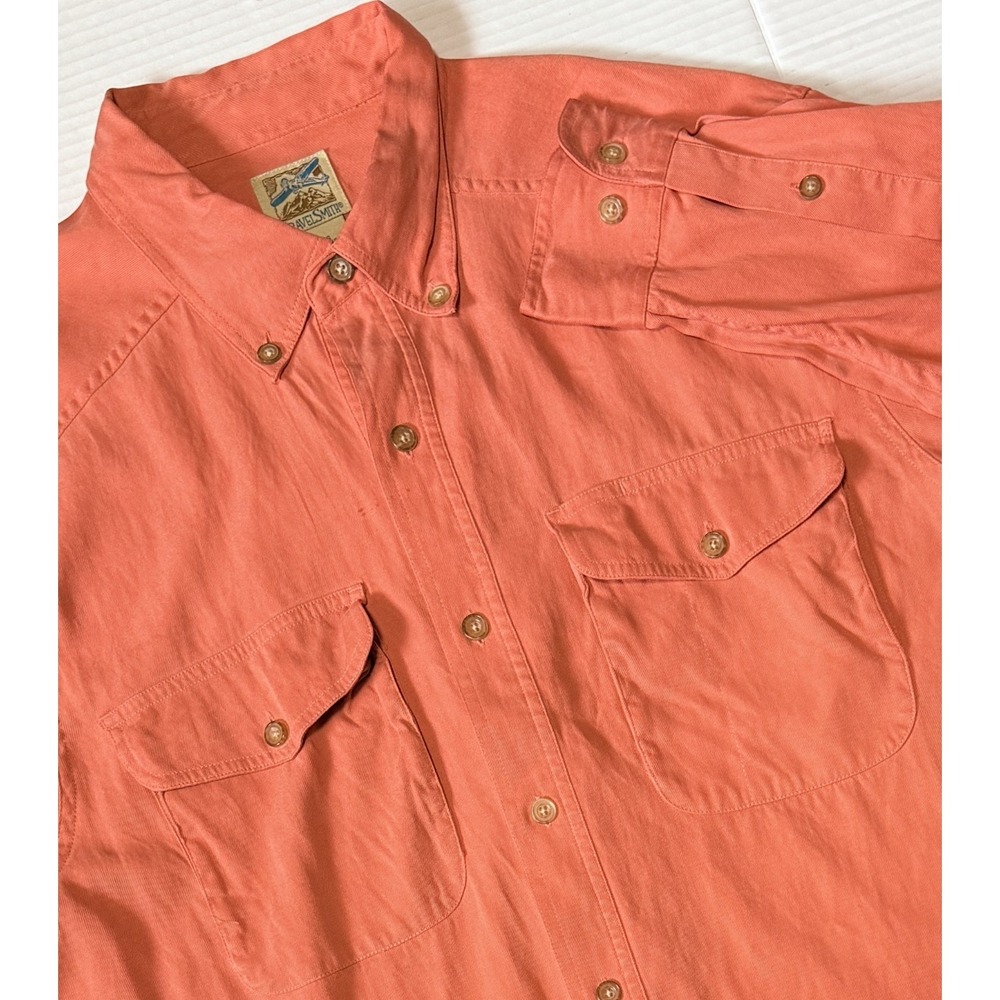 TRAVELSMITH - Men's Silk Blend Button Long Sleeve Shirt - Large